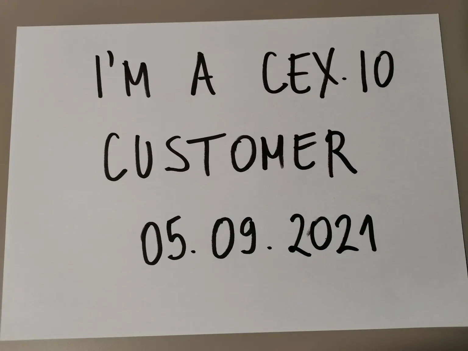 potvrda verifikacije CEX.io