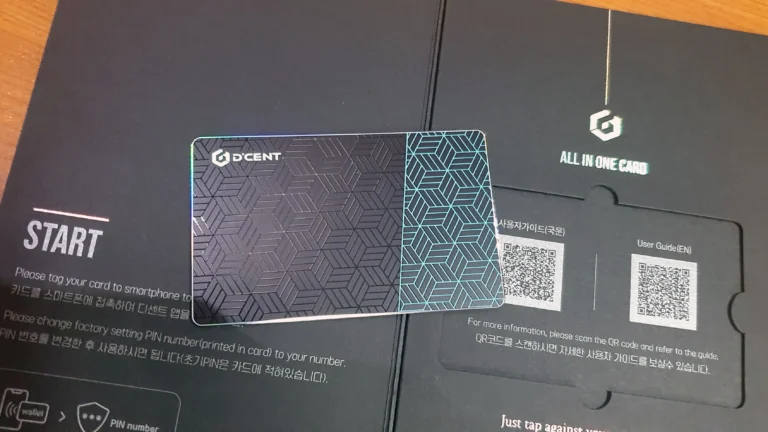 D'cent wallet all in one NFC card